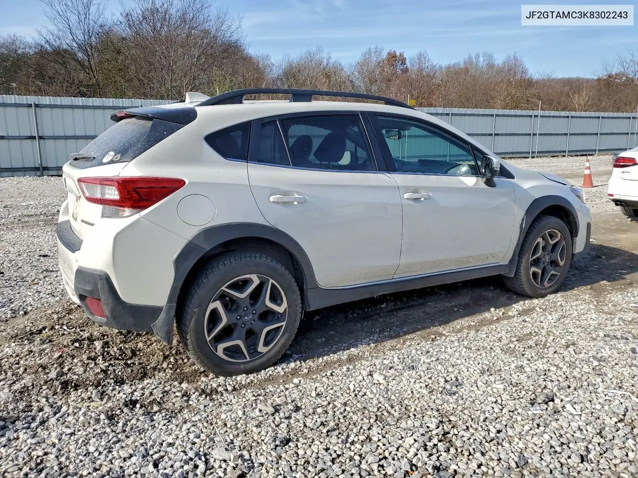 JF2GTAMC3K8302243 2019 Subaru Crosstrek Limited