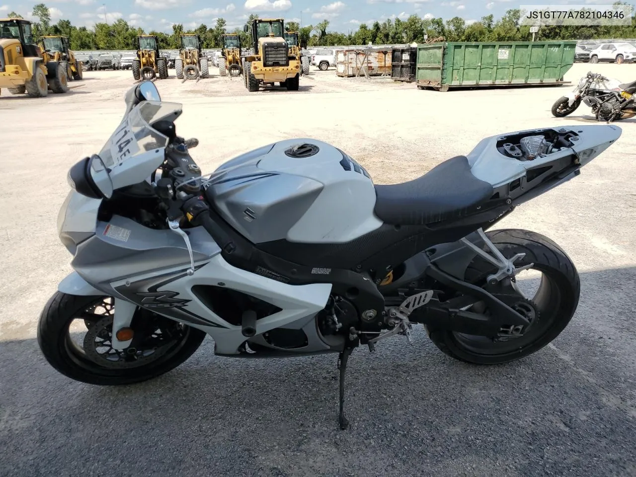 2008 Suzuki Gsx-R1000 VIN: JS1GT77A782104346 Lot: 71867714