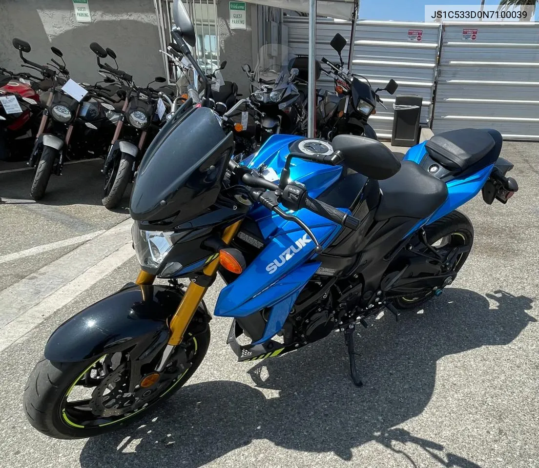 2022 Suzuki Gsx-S750 M VIN: JS1C533D0N7100039 Lot: 69889044