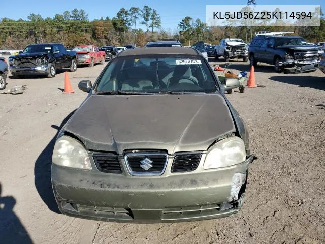 2005 Suzuki Forenza S VIN: KL5JD56Z25K114594 Lot: 46665814