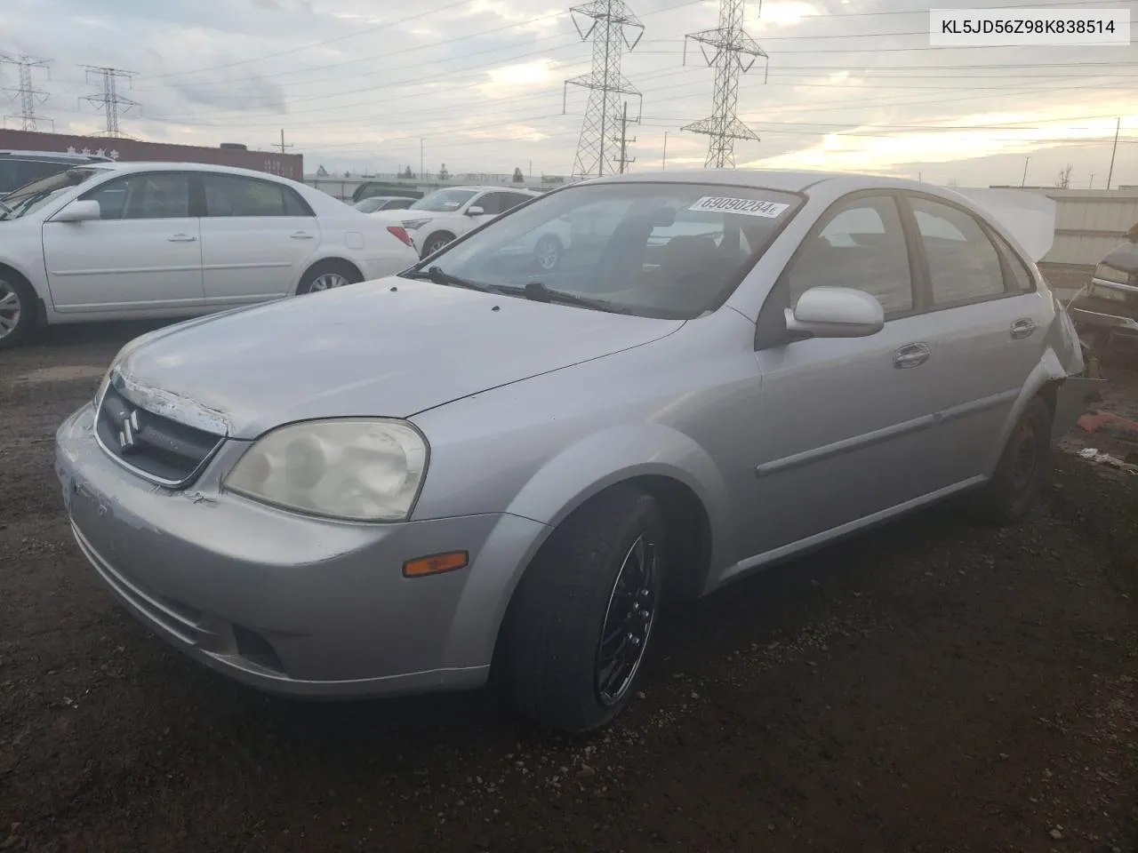 2008 Suzuki Forenza Base VIN: KL5JD56Z98K838514 Lot: 69090284