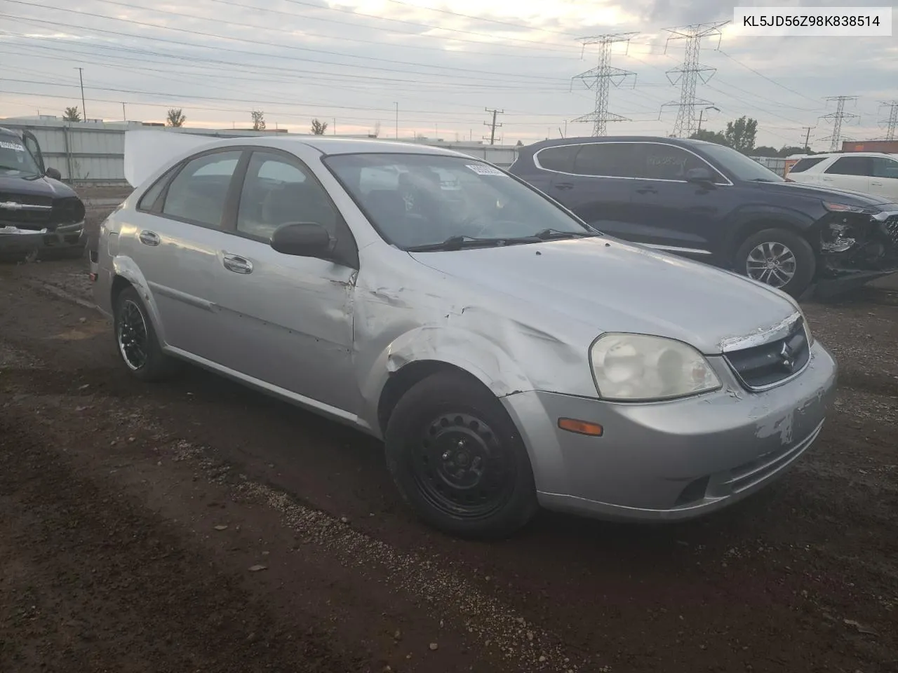 2008 Suzuki Forenza Base VIN: KL5JD56Z98K838514 Lot: 69090284