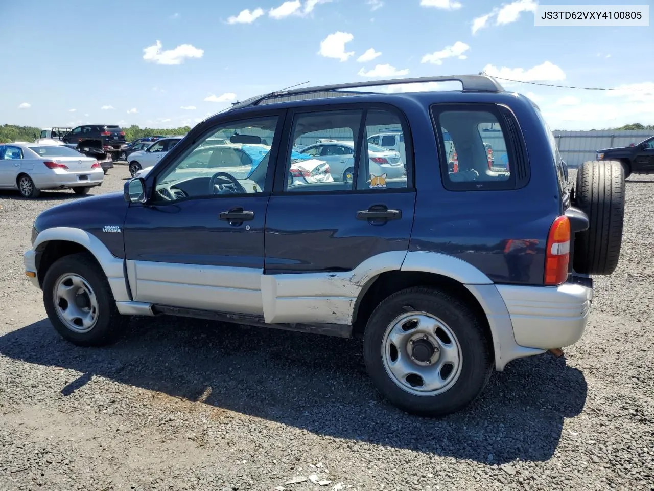 2000 Suzuki Grand Vitara Jlx Limited VIN: JS3TD62VXY4100805 Lot: 61937404