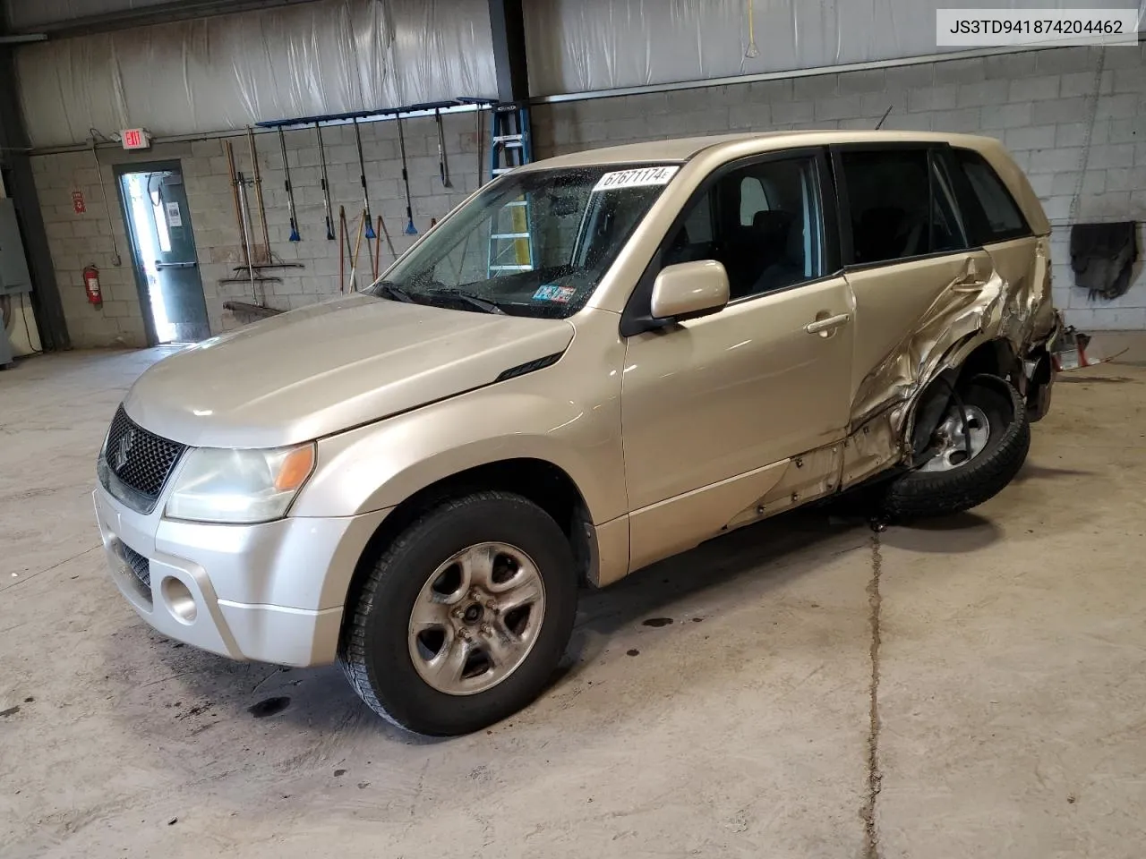 2007 Suzuki Grand Vitara VIN: JS3TD941874204462 Lot: 67671174