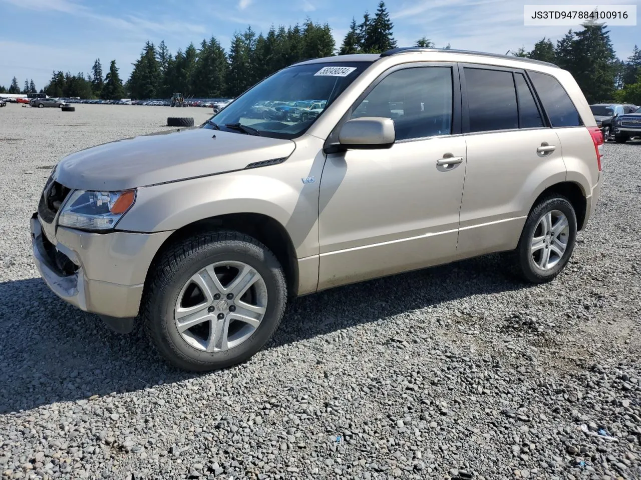 2008 Suzuki Grand Vitara Luxury VIN: JS3TD947884100916 Lot: 58049034