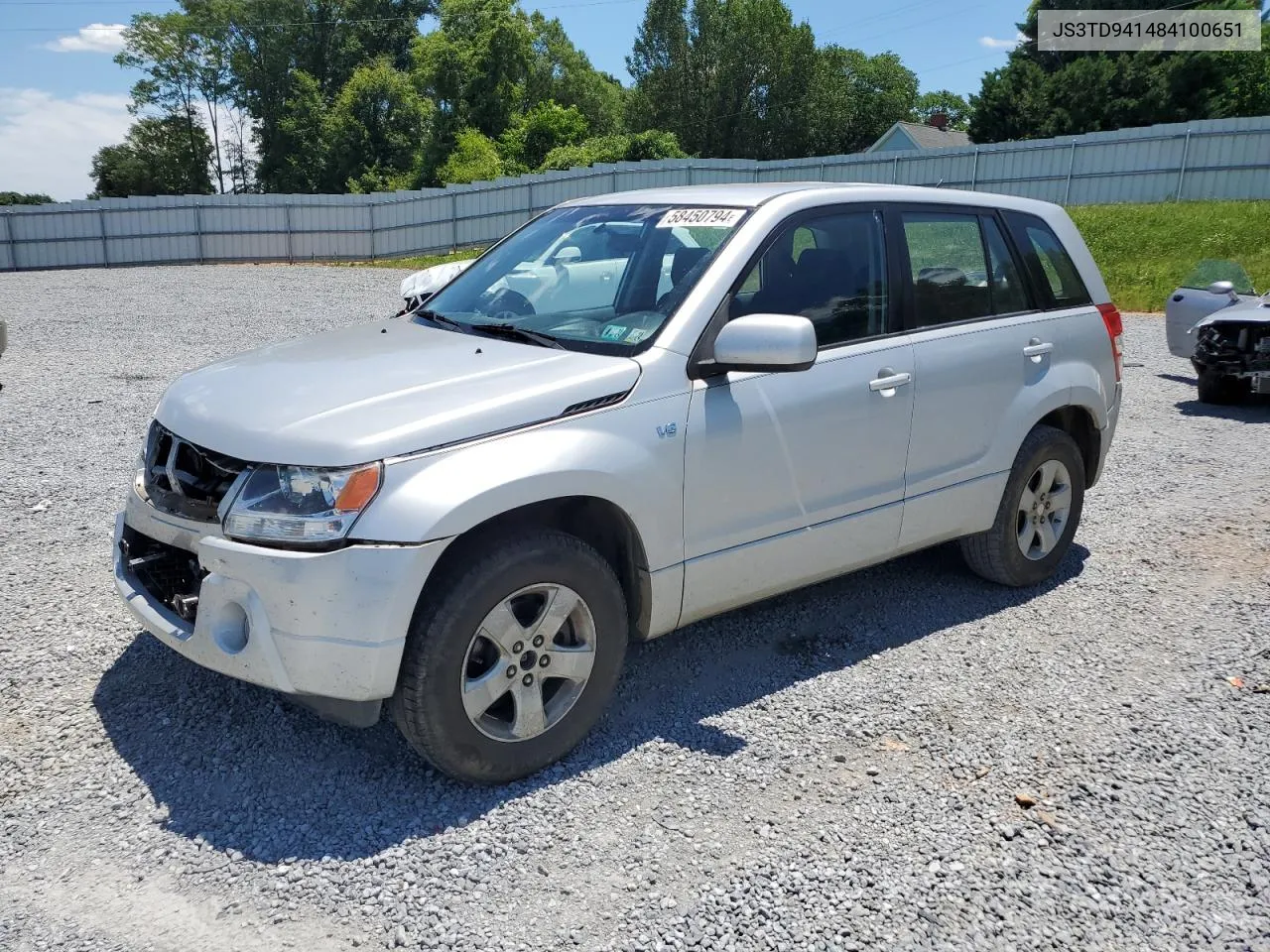 2008 Suzuki Grand Vitara VIN: JS3TD941484100651 Lot: 58450794