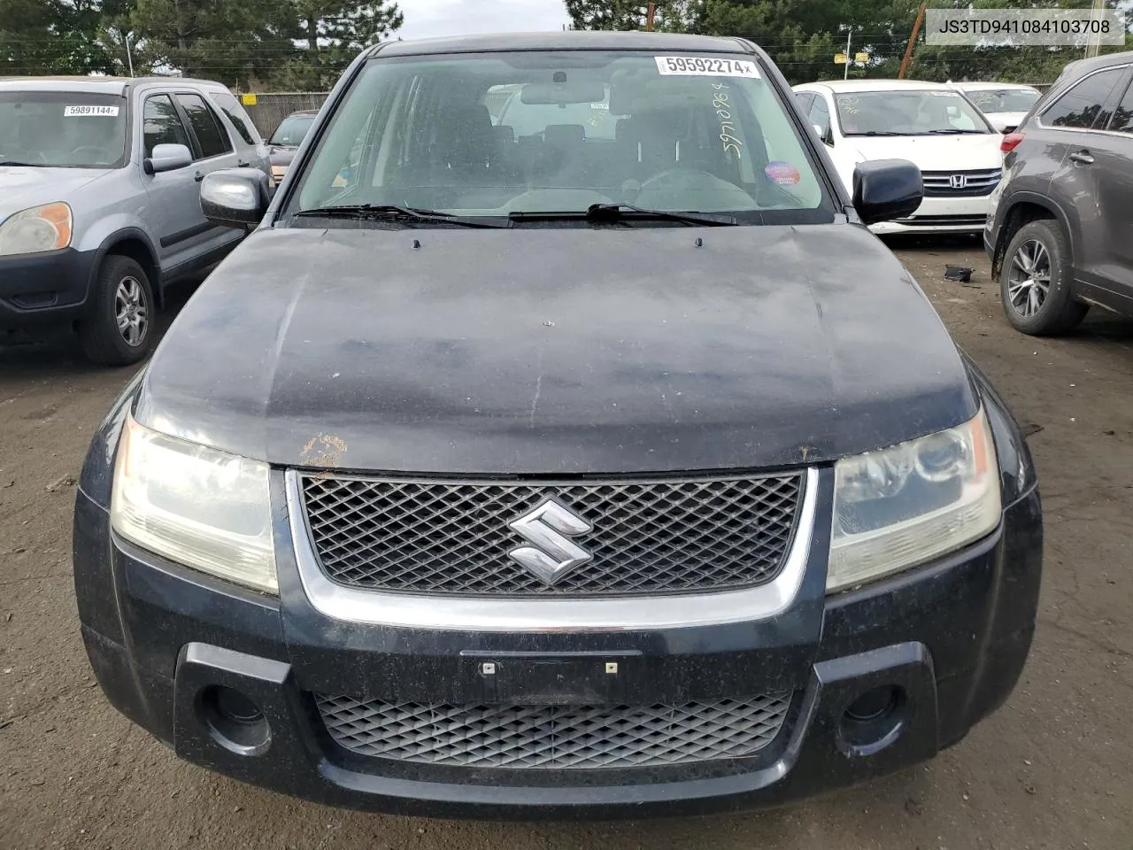 2008 Suzuki Grand Vitara VIN: JS3TD941084103708 Lot: 59592274