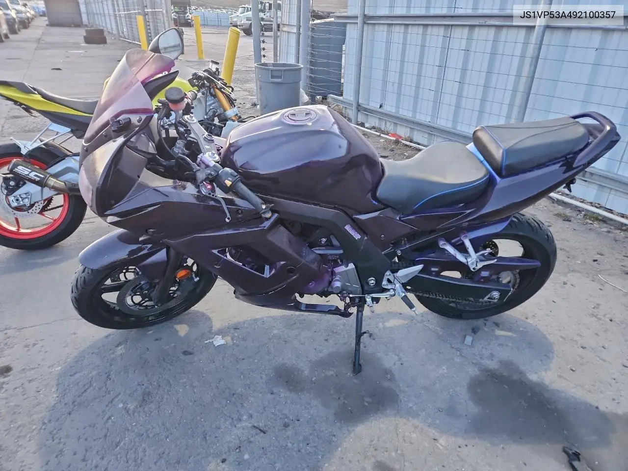 2009 Suzuki Sv650 VIN: JS1VP53A492100357 Lot: 99251985