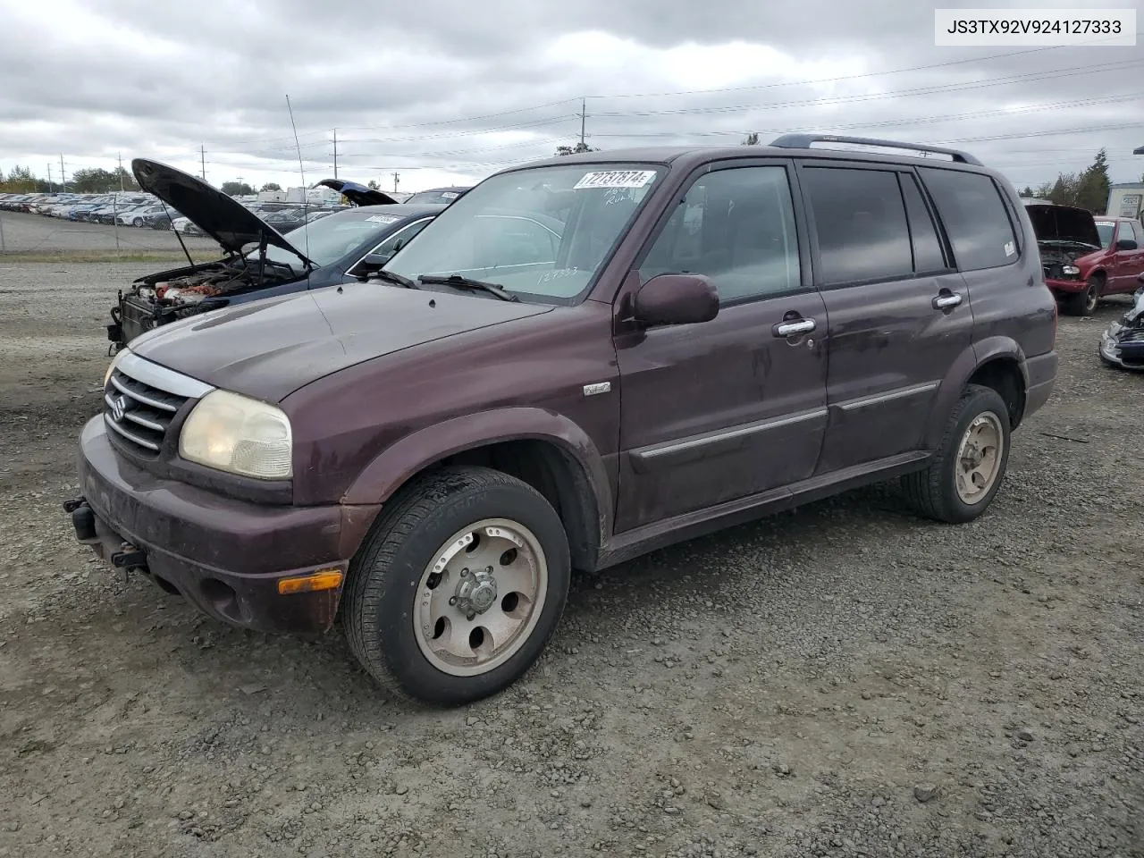 2002 Suzuki Xl7 Plus VIN: JS3TX92V924127333 Lot: 72737874