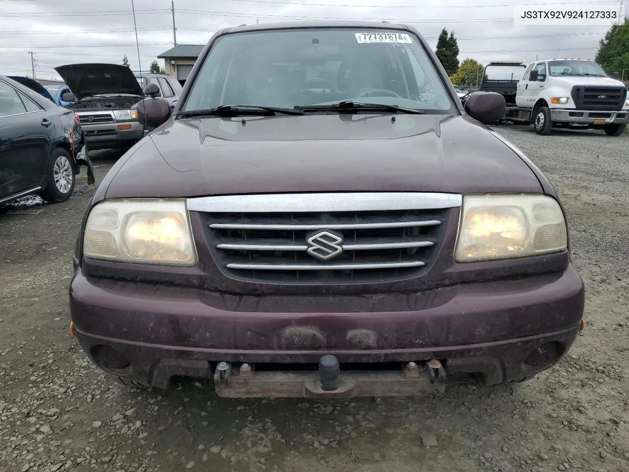 2002 Suzuki Xl7 Plus VIN: JS3TX92V924127333 Lot: 72737874