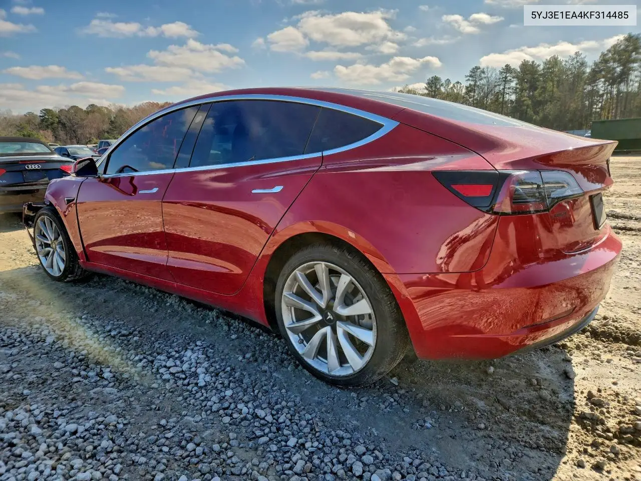 5YJ3E1EA4KF314485 2019 Tesla Model 3
