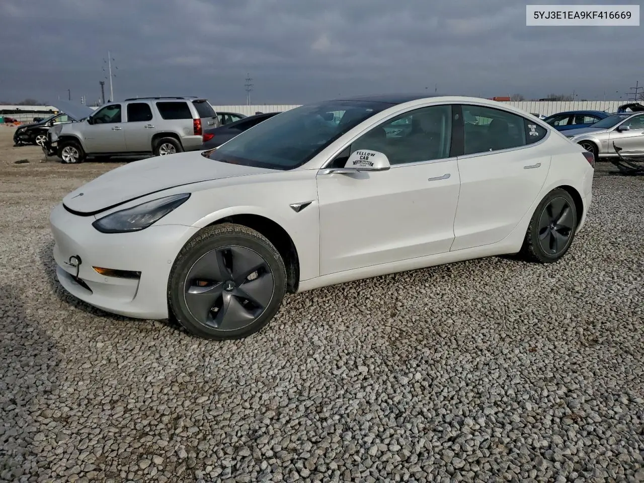 5YJ3E1EA9KF416669 2019 Tesl Model 3 S Plus