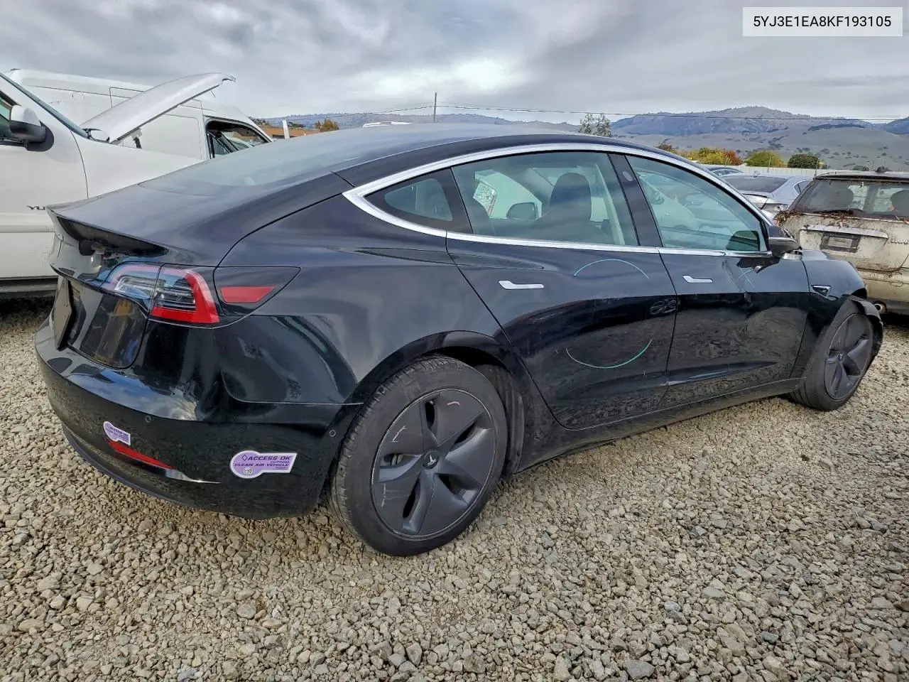 5YJ3E1EA8KF193105 2019 Tesla Model 3