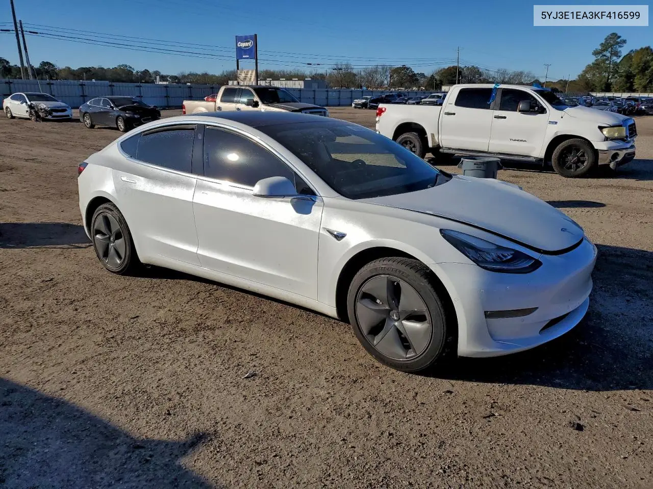 5YJ3E1EA3KF416599 2019 Tesla Model 3