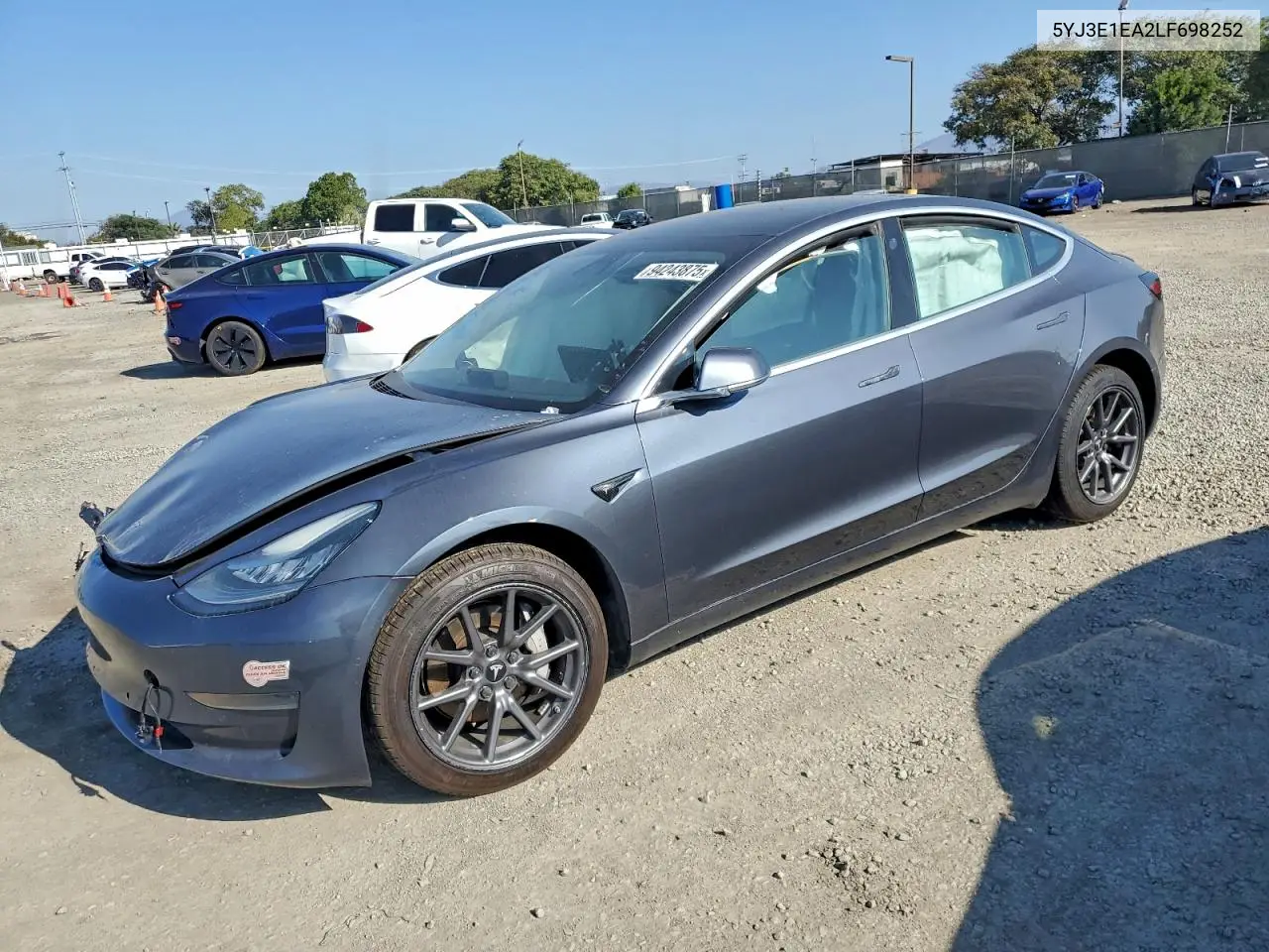 5YJ3E1EA2LF698252 2020 Tesla Model 3