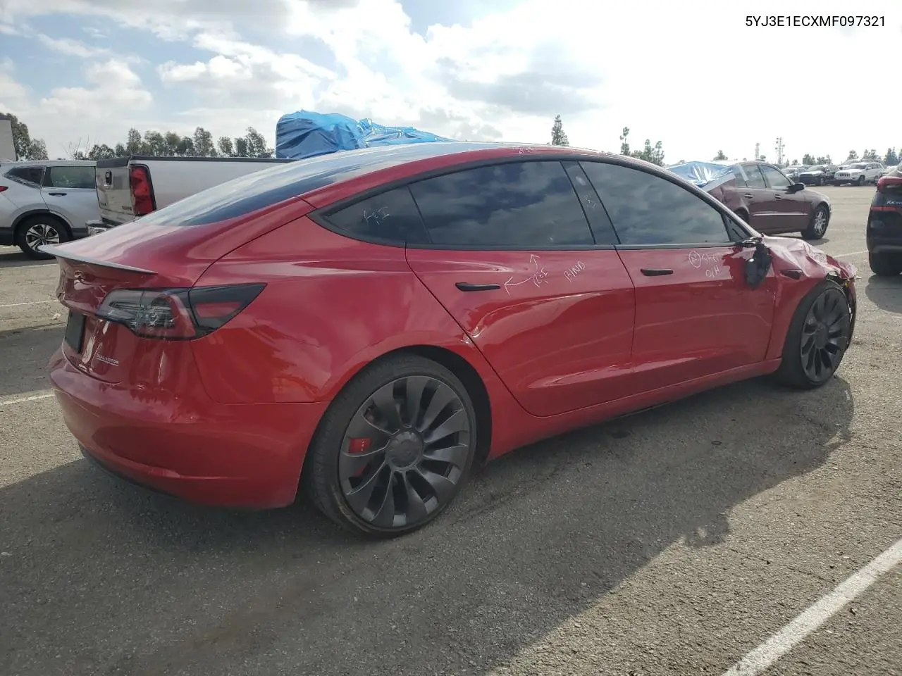 5YJ3E1ECXMF097321 2021 Tesla Model 3