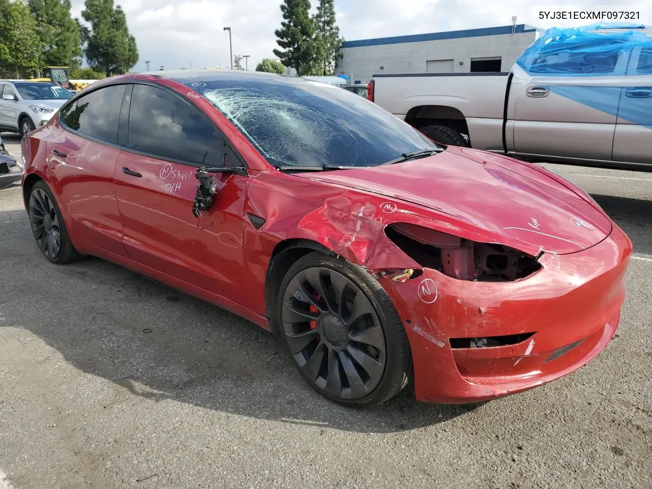 5YJ3E1ECXMF097321 2021 Tesla Model 3