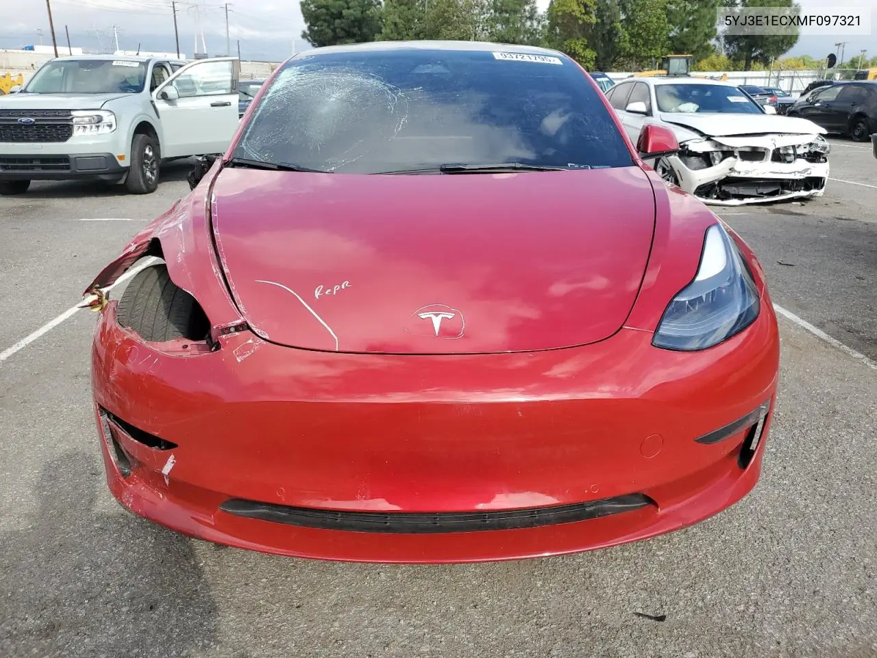 5YJ3E1ECXMF097321 2021 Tesla Model 3