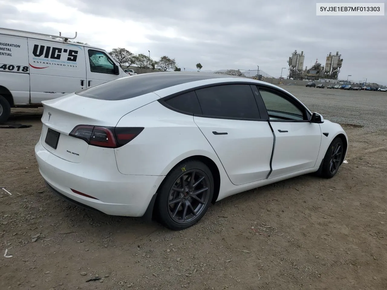 2021 Tesla Model 3 VIN: 5YJ3E1EB7MF013303 Lot: 56274964