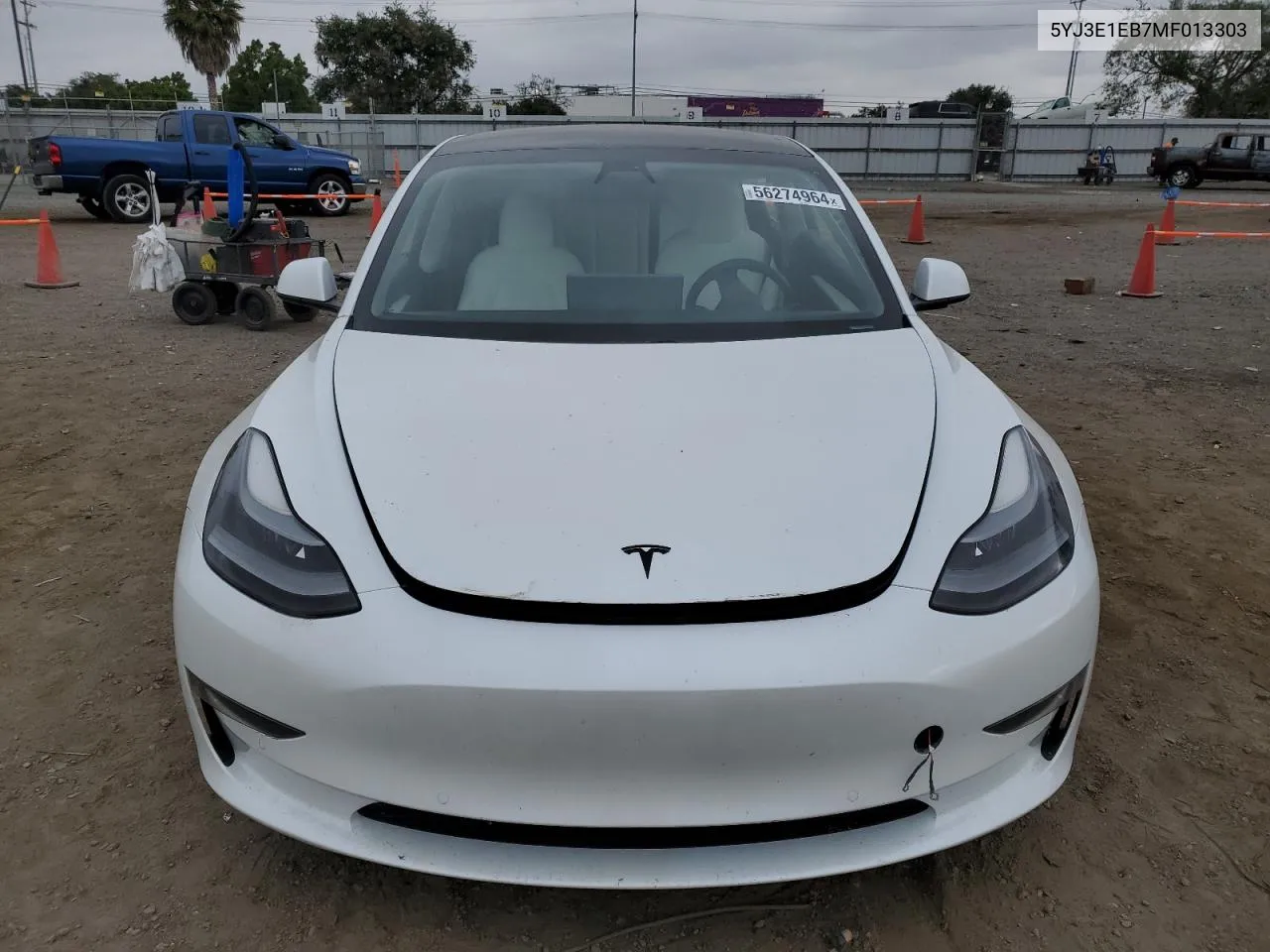 5YJ3E1EB7MF013303 2021 Tesla Model 3