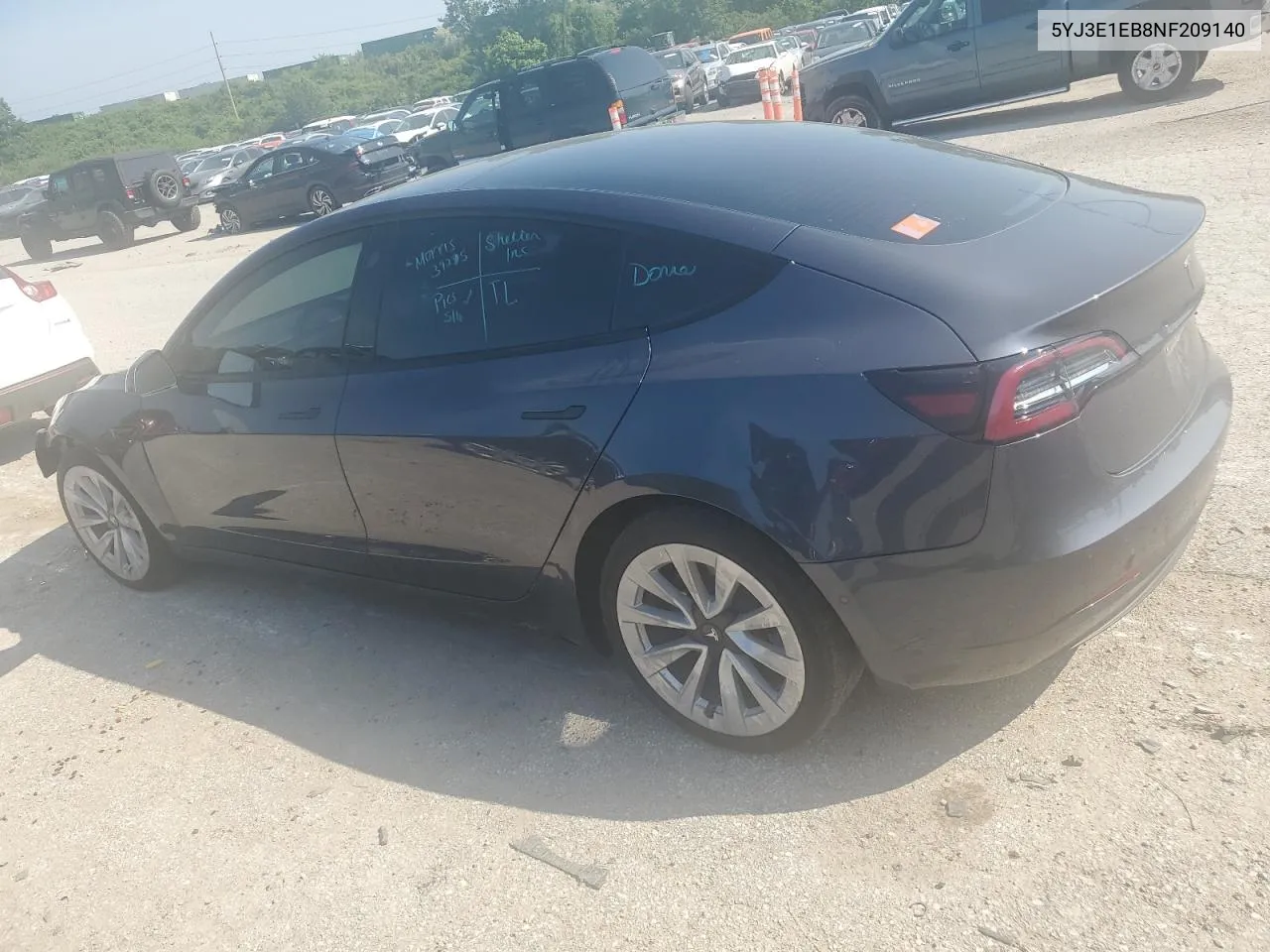 2022 Tesla Model 3 VIN: 5YJ3E1EB8NF209140 Lot: 55851514