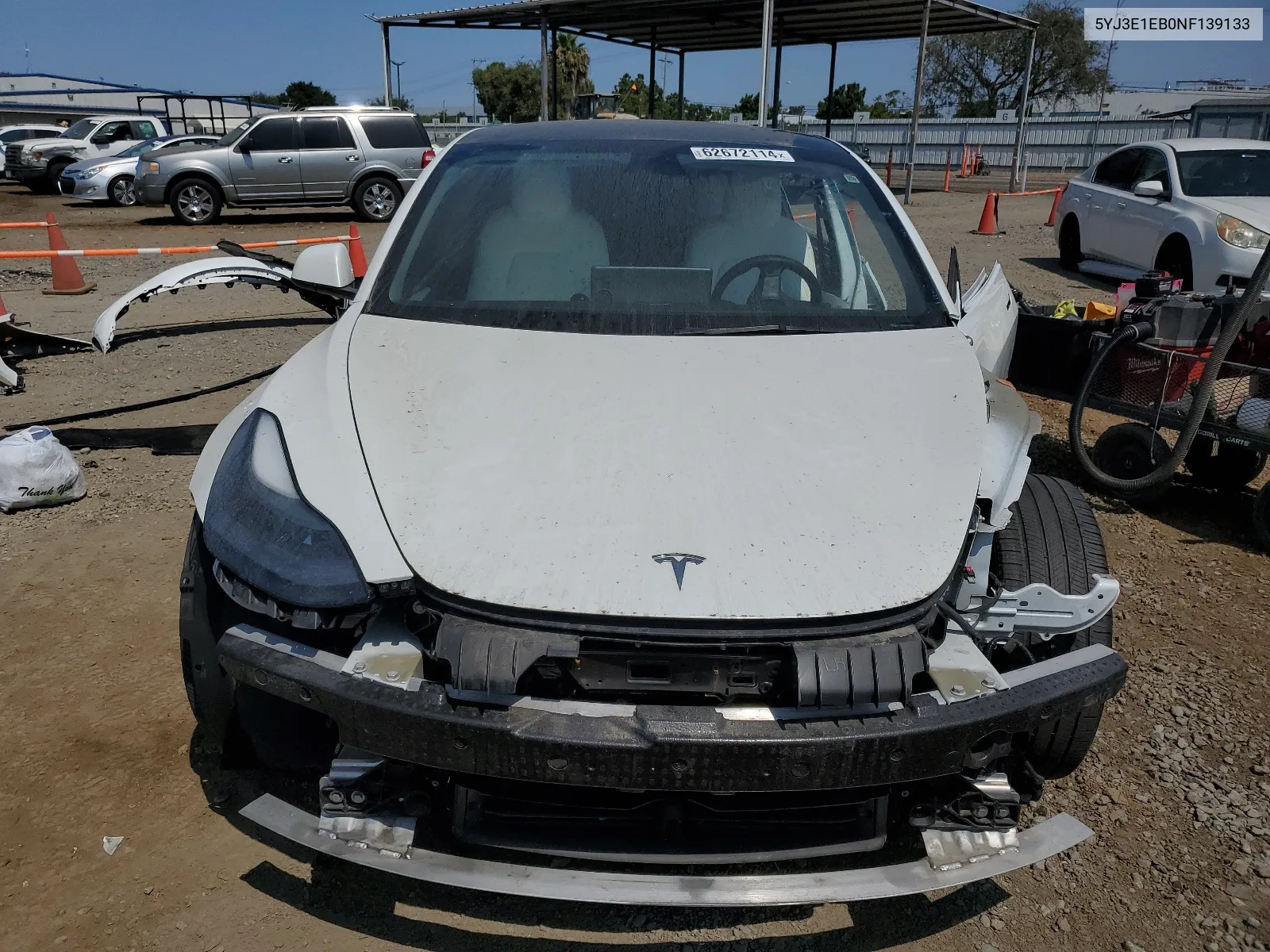 5YJ3E1EB0NF139133 2022 Tesla Model 3