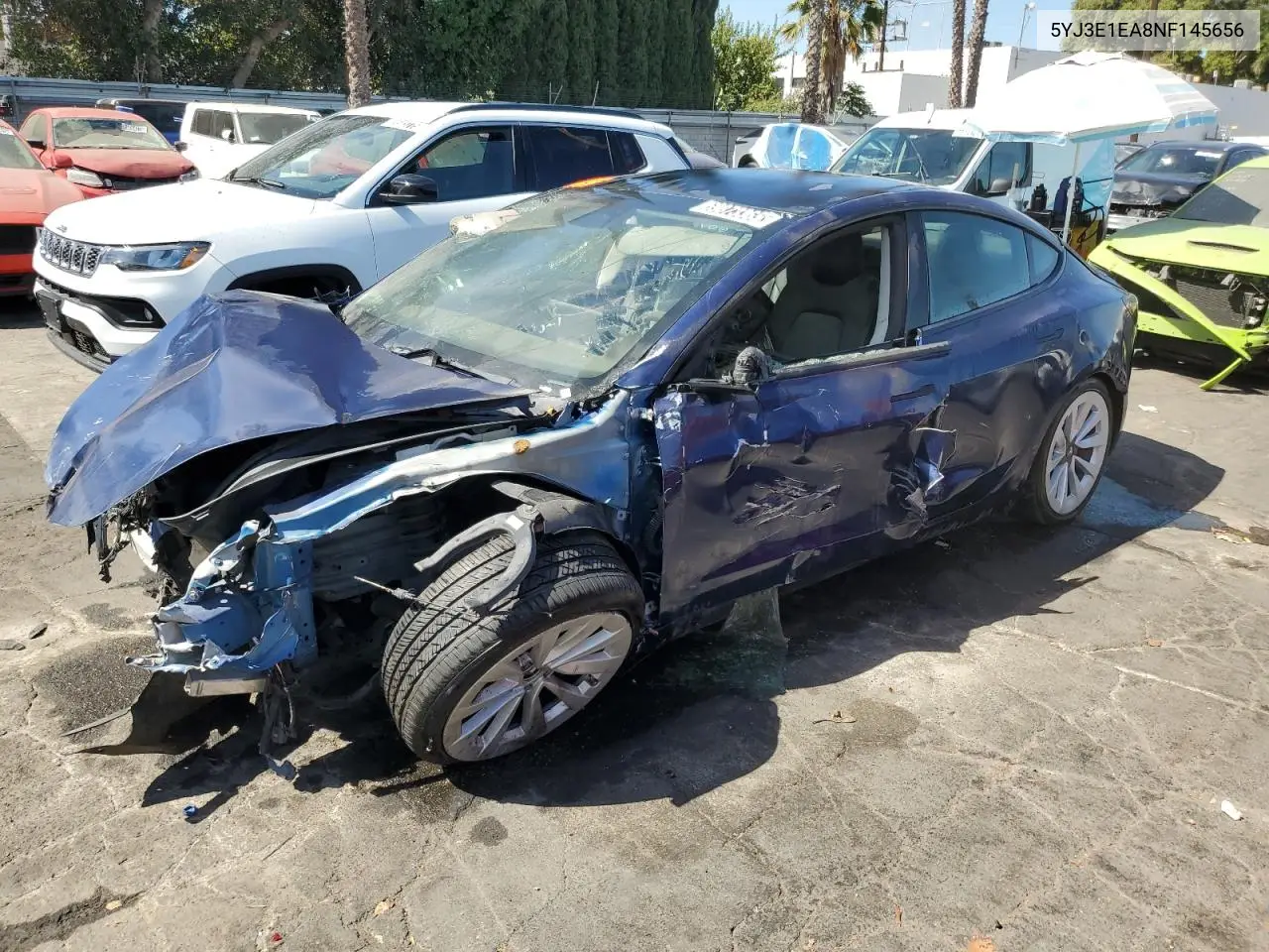 5YJ3E1EA8NF145656 2022 Tesla Model 3