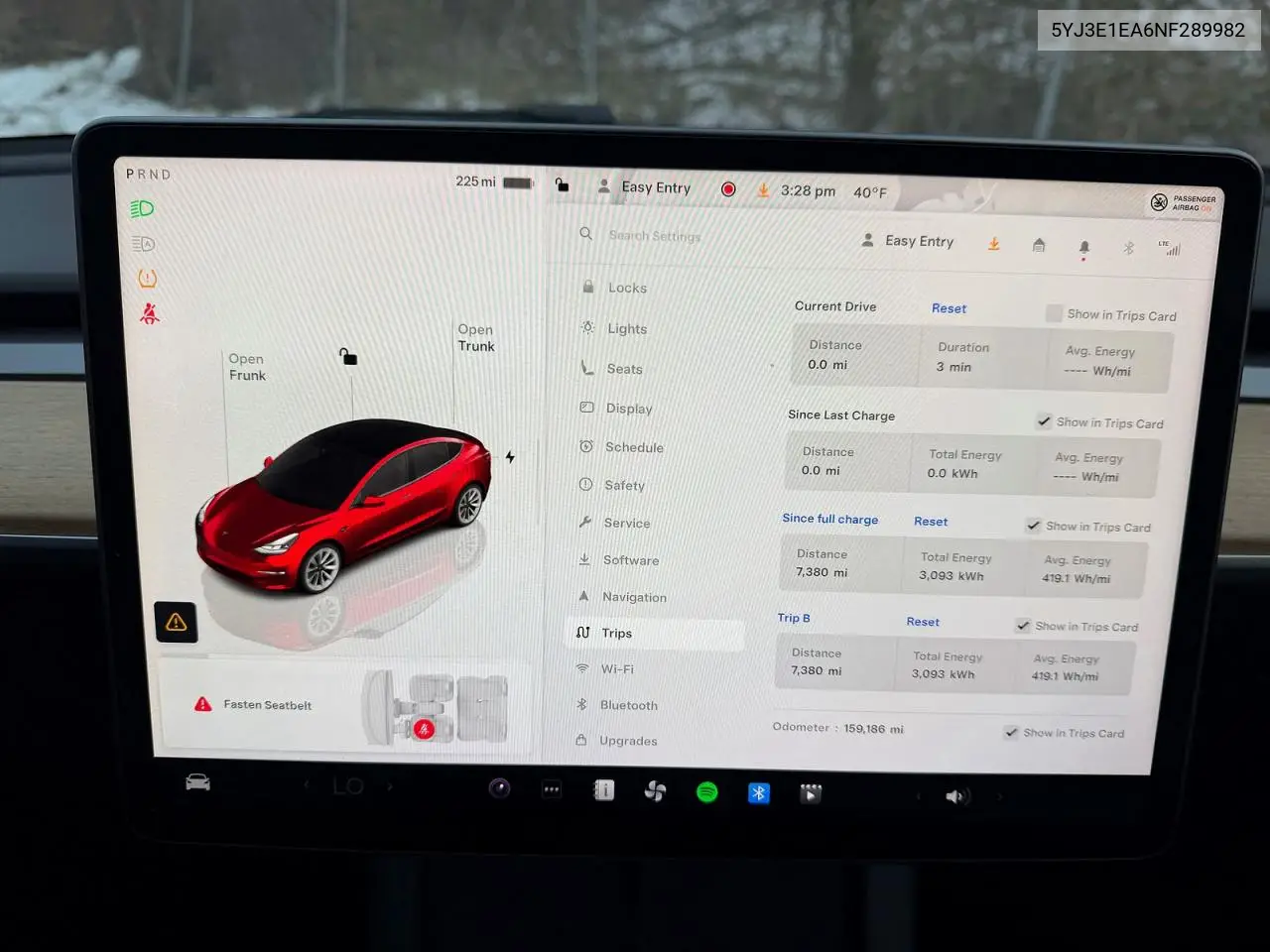 5YJ3E1EA6NF289982 2022 Tesla Model 3