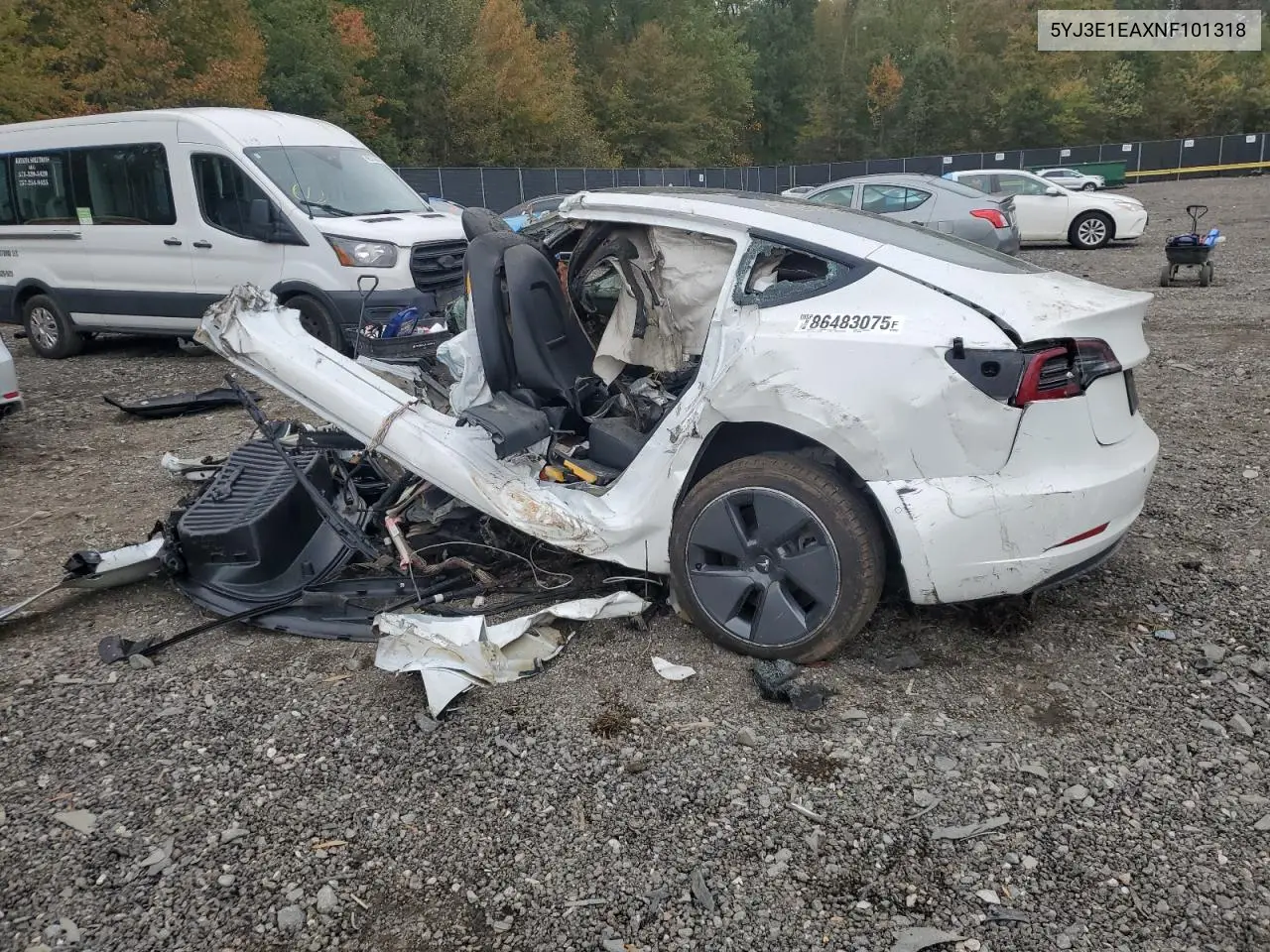 5YJ3E1EAXNF101318 2022 Tesla Model 3