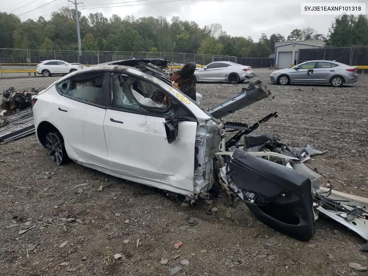 5YJ3E1EAXNF101318 2022 Tesla Model 3