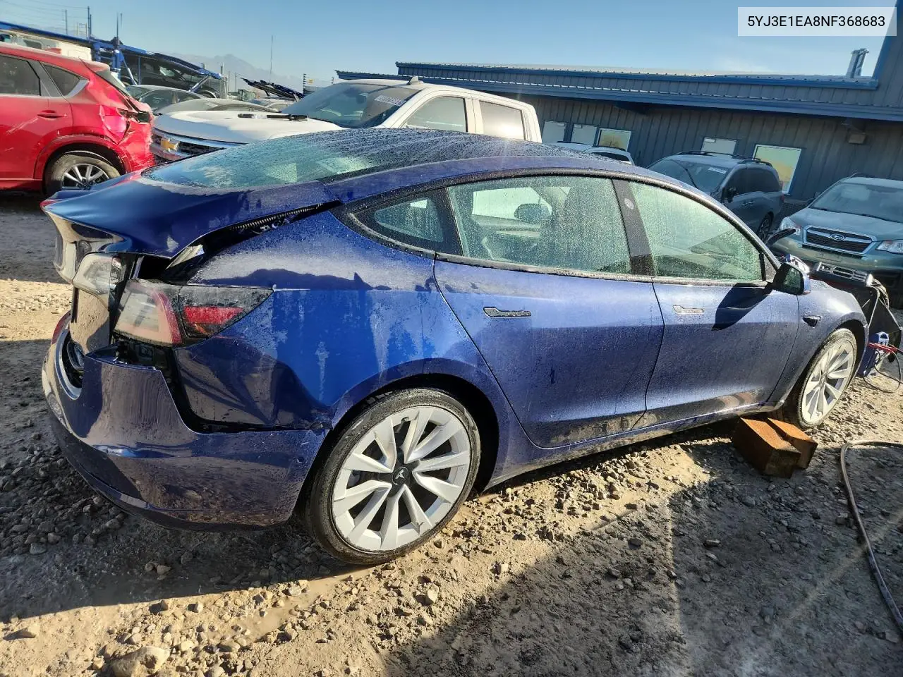 5YJ3E1EA8NF368683 2022 Tesla Model 3