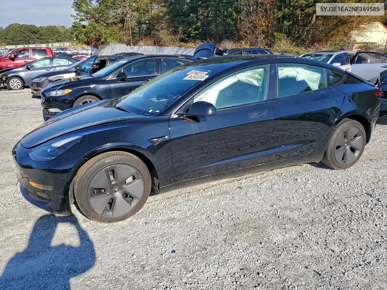 5YJ3E1EA2NF369585 2022 Tesla Model 3