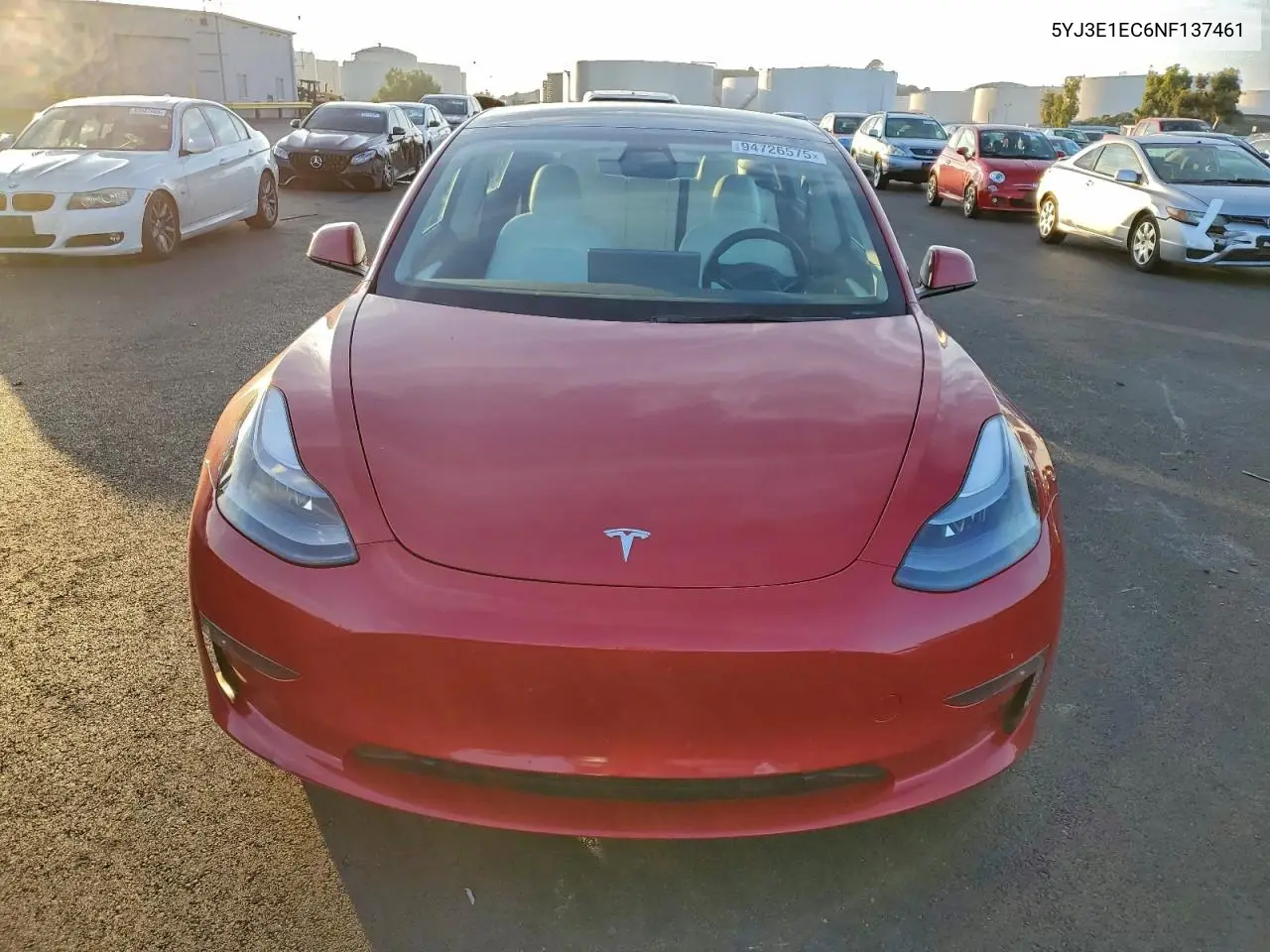 5YJ3E1EC6NF137461 2022 Tesla Model 3