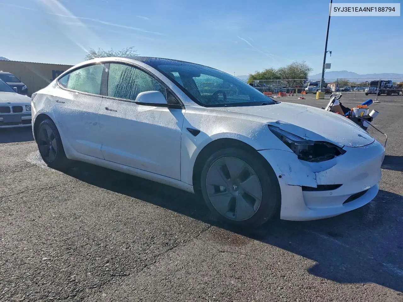 5YJ3E1EA4NF188794 2022 Tesla Model 3