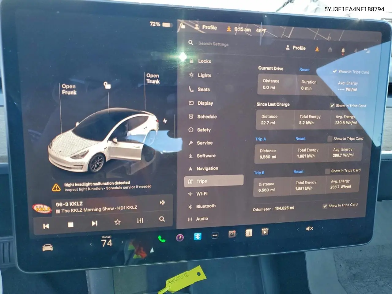5YJ3E1EA4NF188794 2022 Tesla Model 3