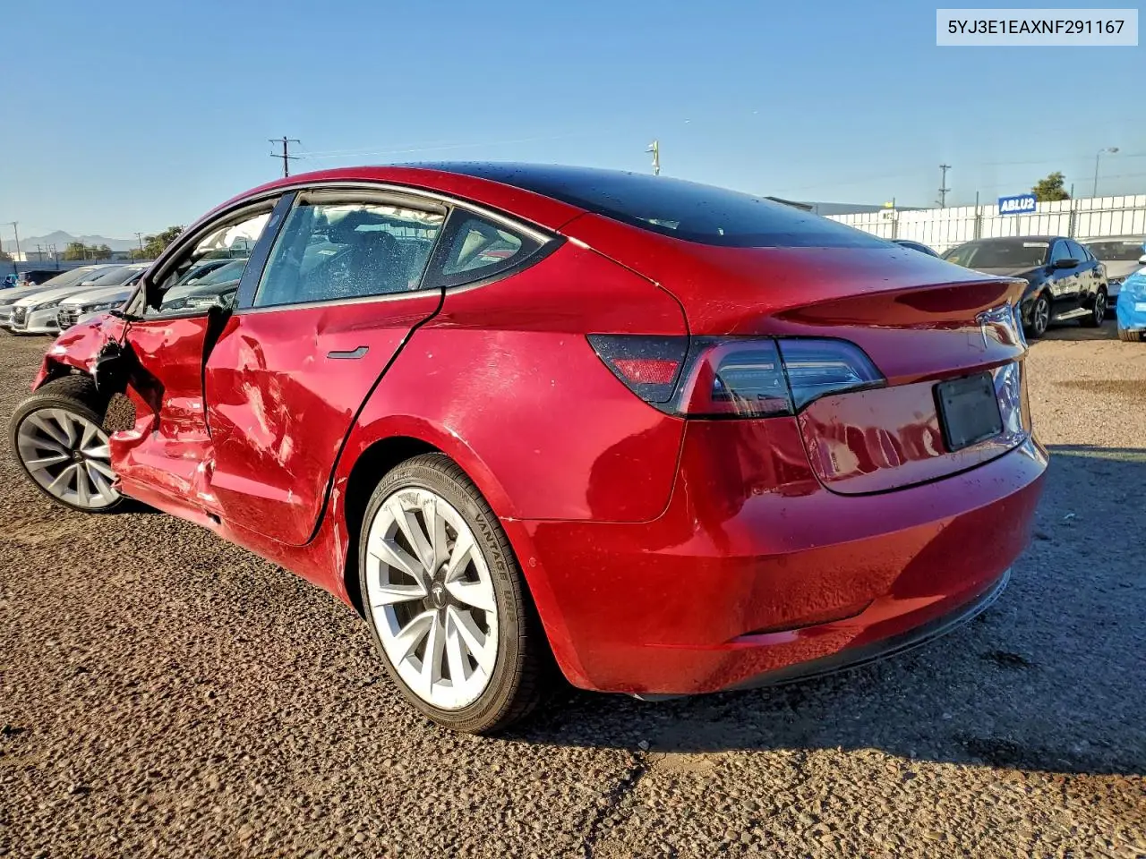 5YJ3E1EAXNF291167 2022 Tesla Model 3