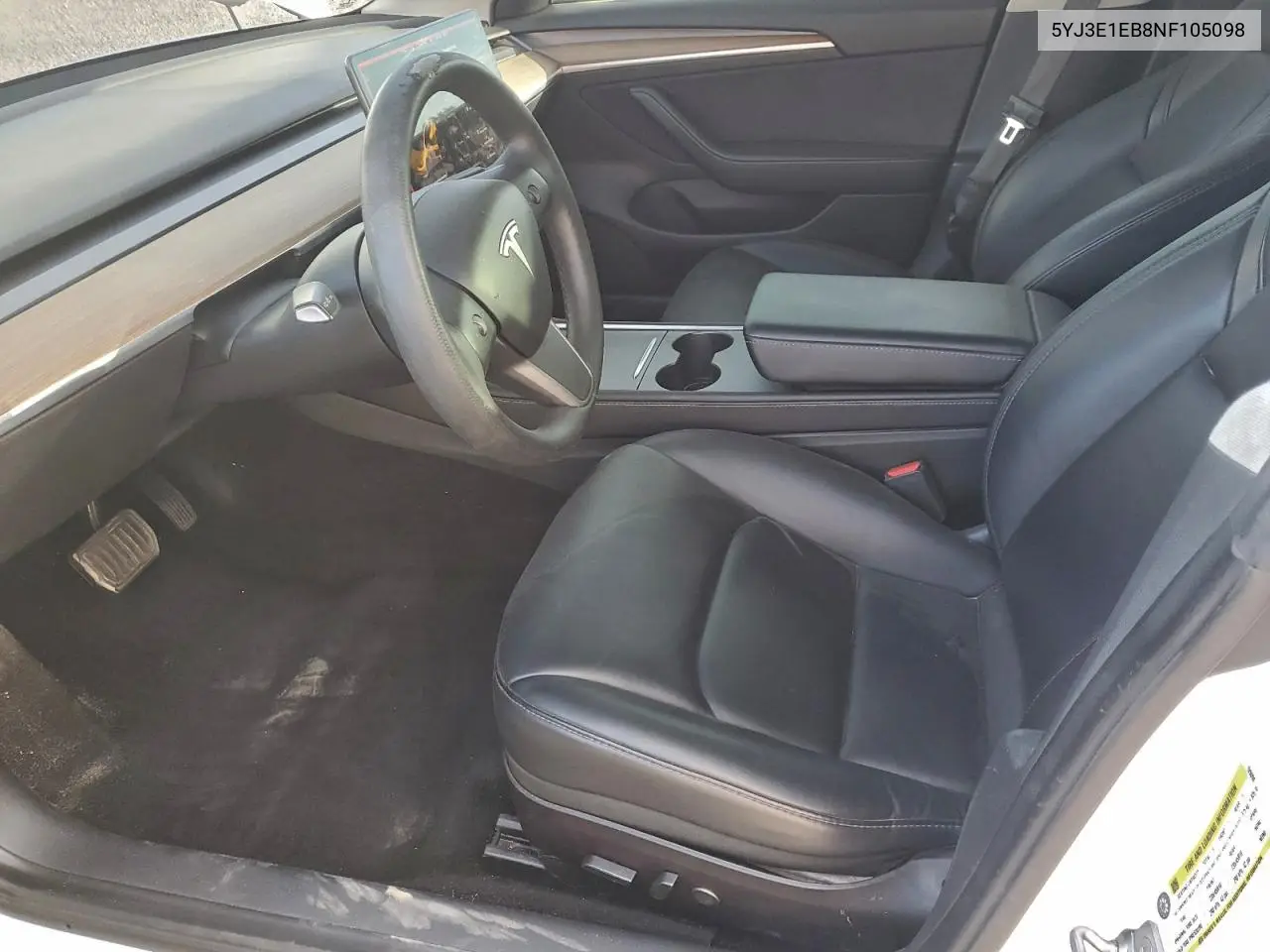 5YJ3E1EB8NF105098 2022 Tesla Model 3