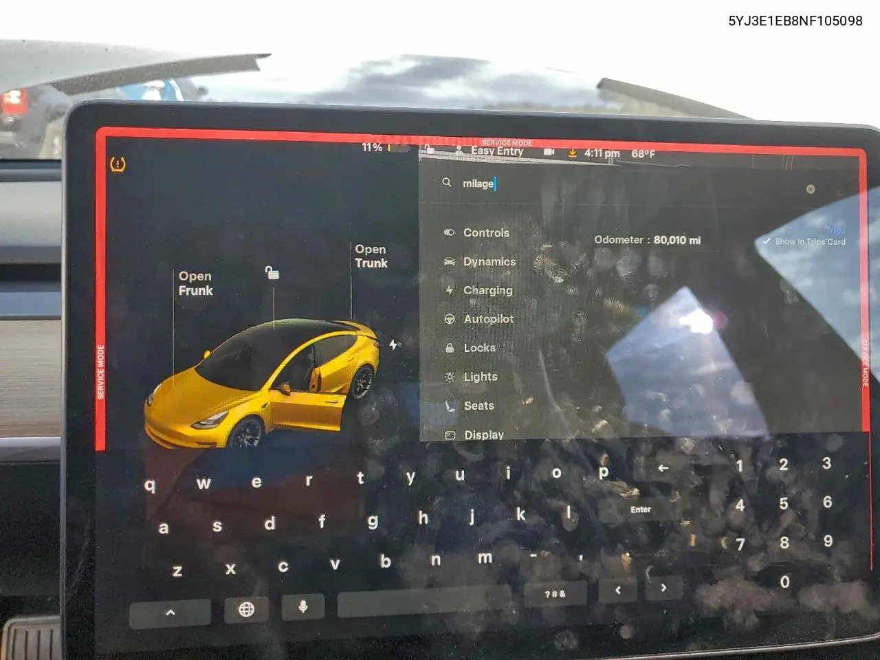 5YJ3E1EB8NF105098 2022 Tesla Model 3