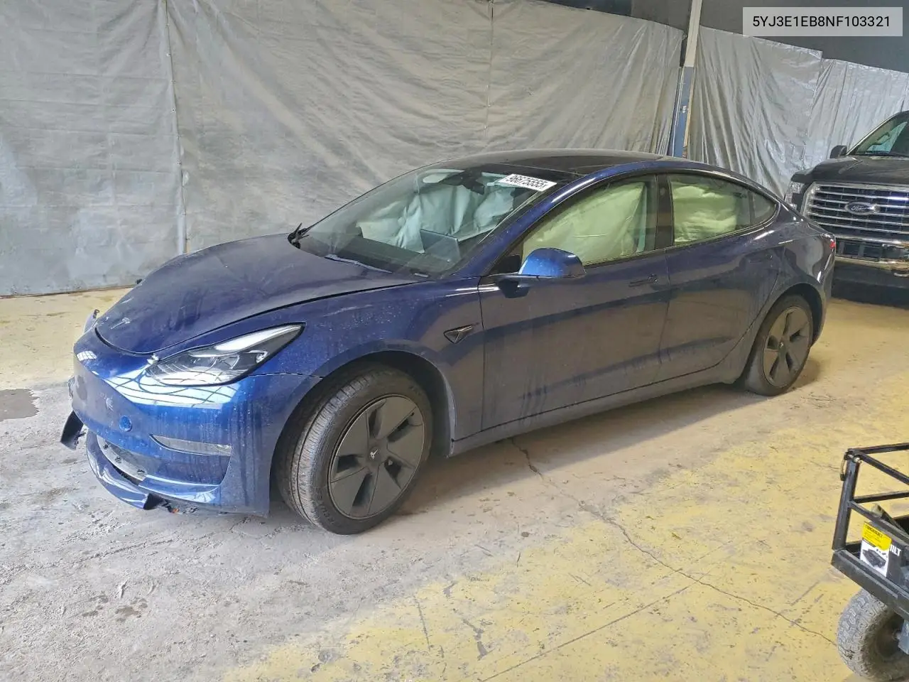5YJ3E1EB8NF103321 2022 Tesla Model 3