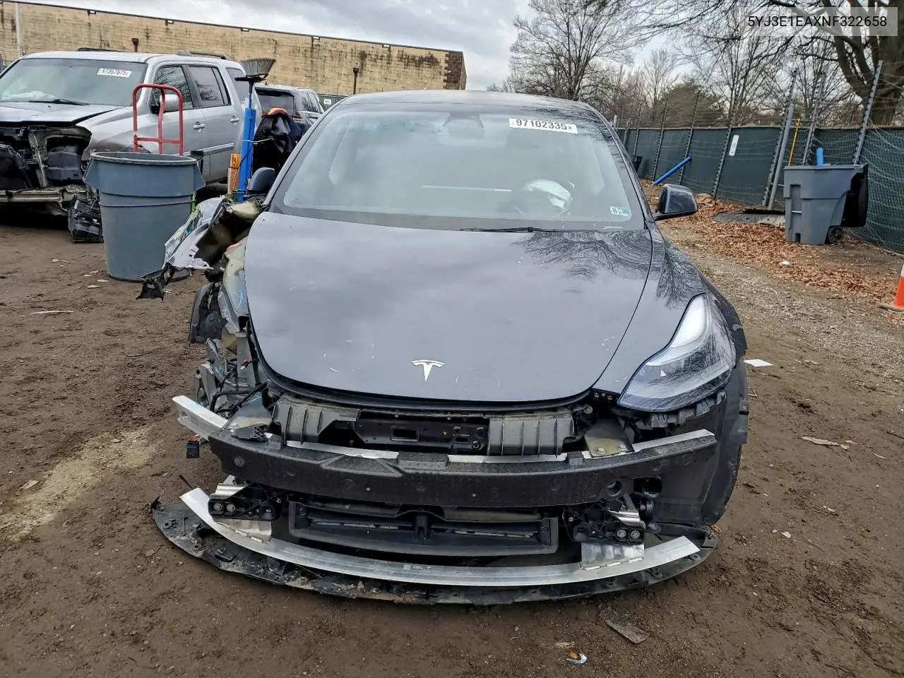 5YJ3E1EAXNF322658 2022 Tesla Model 3