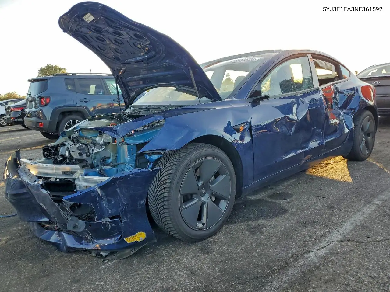 5YJ3E1EA3NF361592 2022 Tesla Model 3