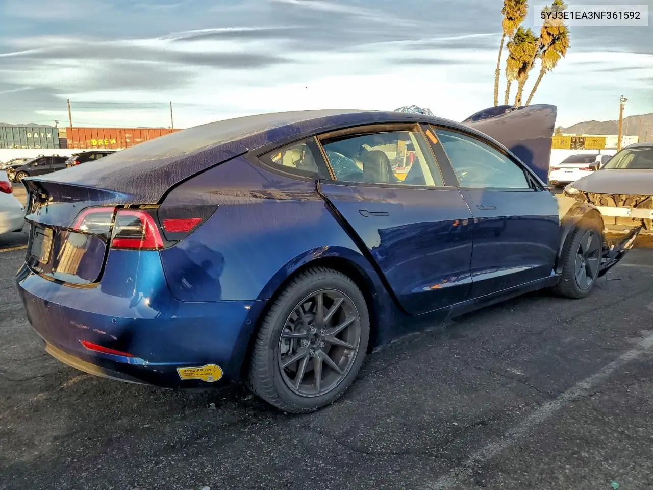 5YJ3E1EA3NF361592 2022 Tesla Model 3