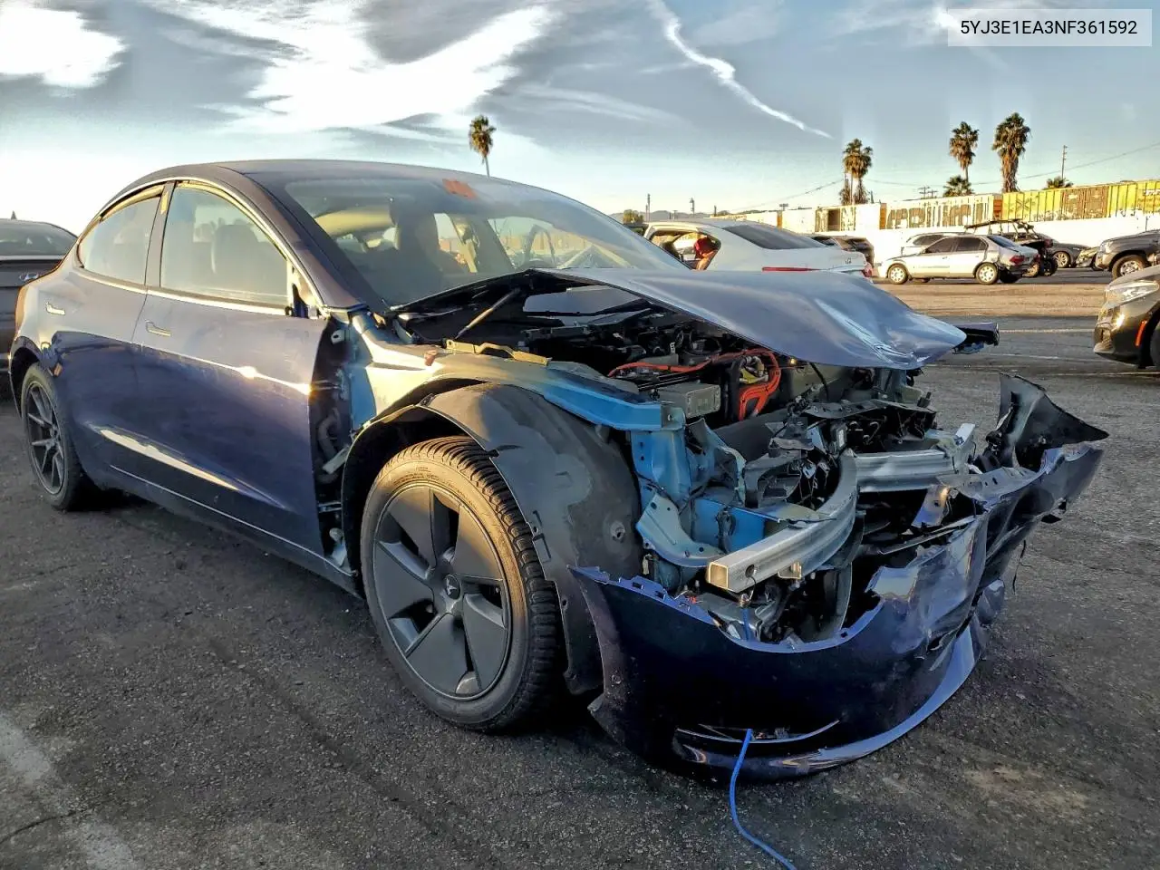 5YJ3E1EA3NF361592 2022 Tesla Model 3