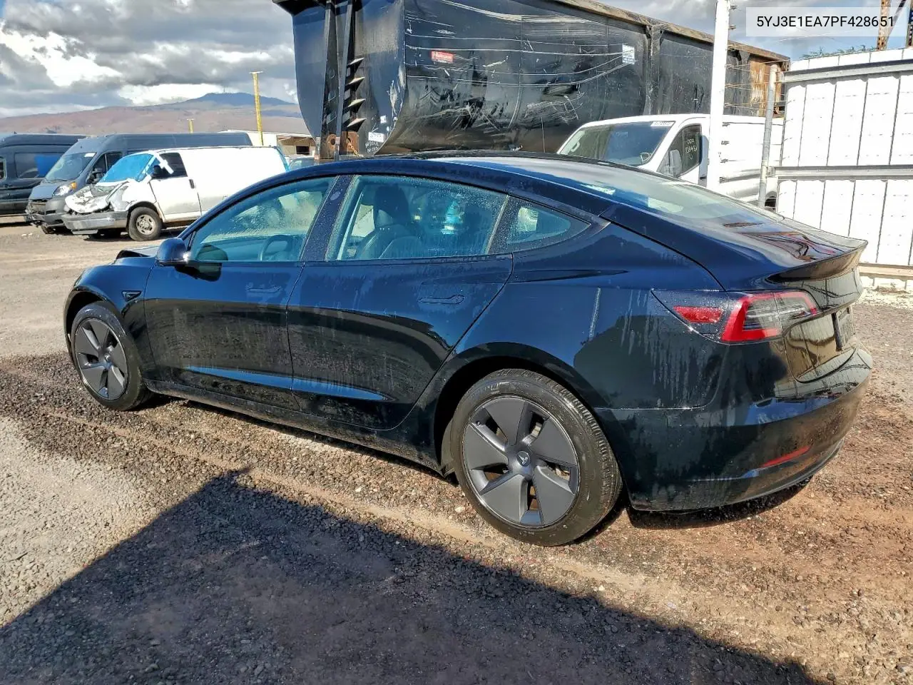 5YJ3E1EA7PF428651 2023 Tesla Model 3