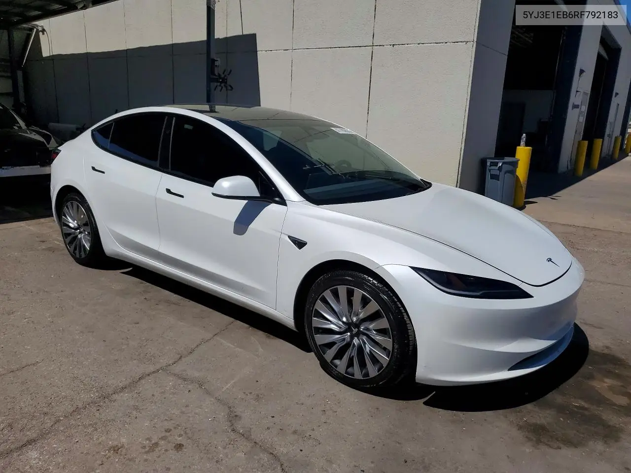 5YJ3E1EB6RF792183 2024 Tesla Model 3