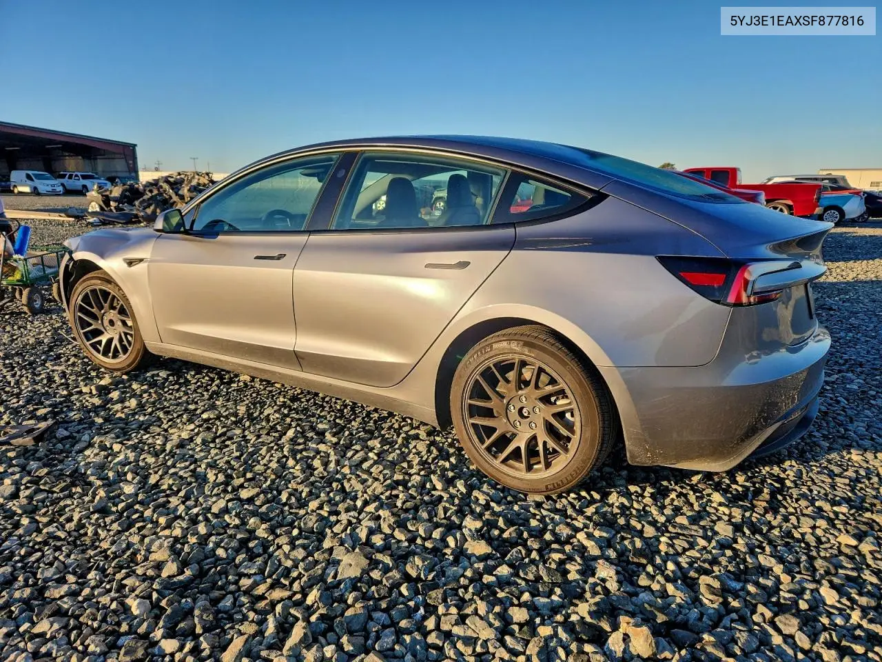 5YJ3E1EAXSF877816 2025 Tesla Model 3