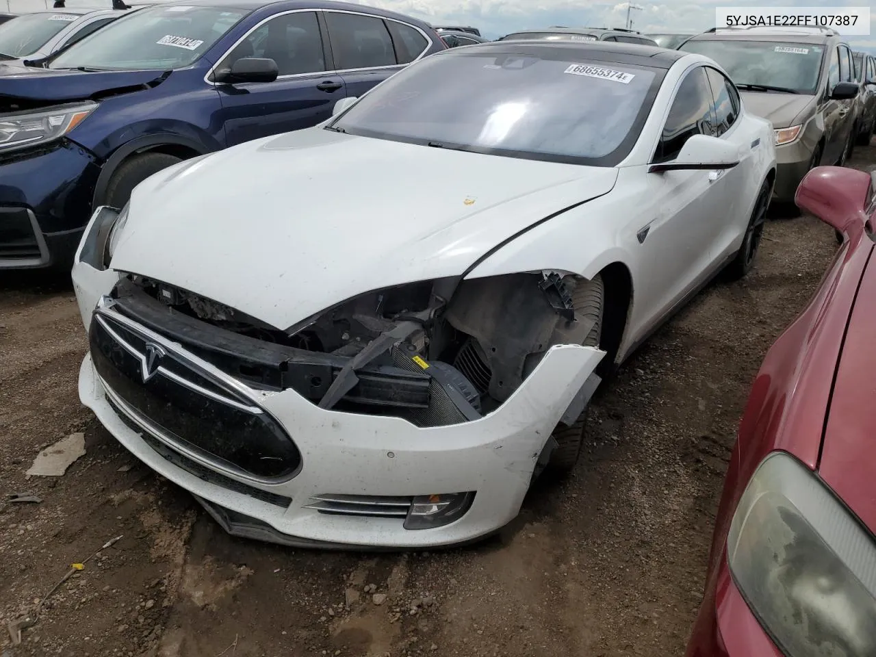 2015 Tesla Model S VIN: 5YJSA1E22FF107387 Lot: 68655374