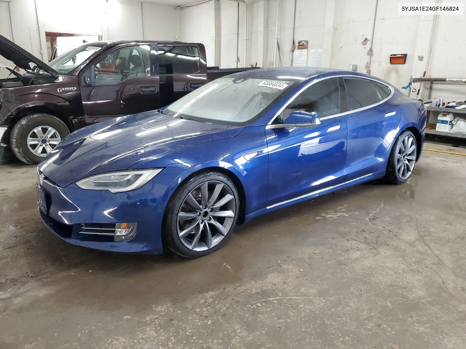 2016 Tesla Model S VIN: 5YJSA1E24GF146824 Lot: 63664034