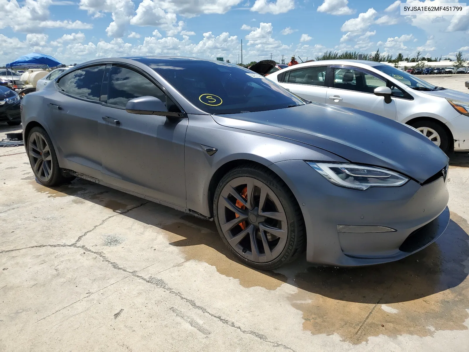 2021 Tesla Model S VIN: 5YJSA1E62MF451799 Lot: 60491644