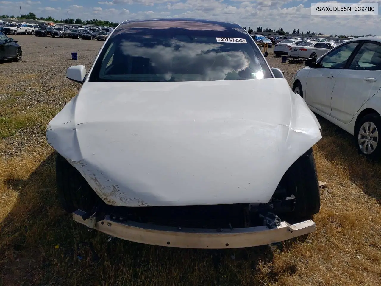 7SAXCDE55NF339480 2022 Tesla Model X